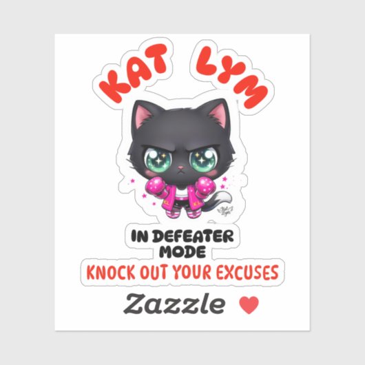 Kat Lym In Defeater Mode Gym Sticker シール (シート)