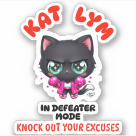 Kat Lym In Defeater Mode Gym Sticker シール
