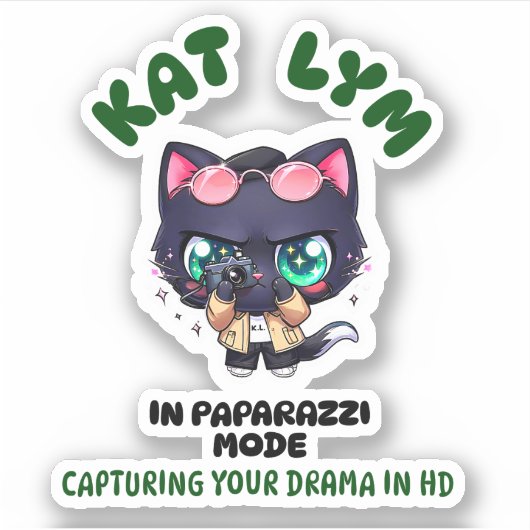 Kat Lym In Paparazzi Mode Sticker シール (正面)