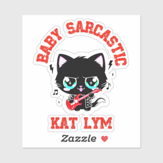 Kat Lym Rock Star Baby Sarcastic Sticker シール (シート)