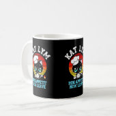 Kat Lym Sarcastic Chef Cat - Bon Appetit Now Leave コーヒーマグカップ (正面左)