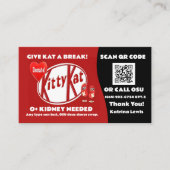 Kat Needs Kidney Business Card 名刺 (正面)
