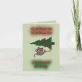 Kat VS kerstboom kerst カード (正面)