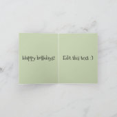 Kat VS kerstboom kerst カード (内部)