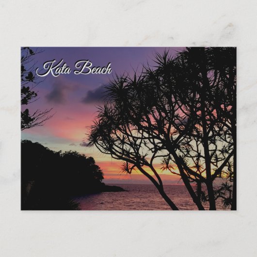 Kata Beach Sunset, Phuket, Thailand ポストカード (正面)