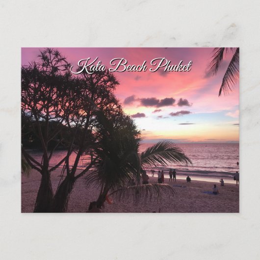 Kata Beach Sunset, Phuket, Thailand ポストカード (正面)