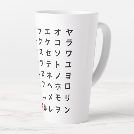 Katakana カフェラテマグ (右アングル)