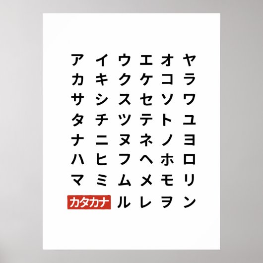 Katakana ポスター (正面)