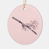 Katana with sakura branch セラミックオーナメント (左)