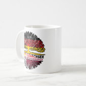 Katar Katarisch Deutsch Deutschland Baum Wurzel コーヒーマグカップ (正面左)