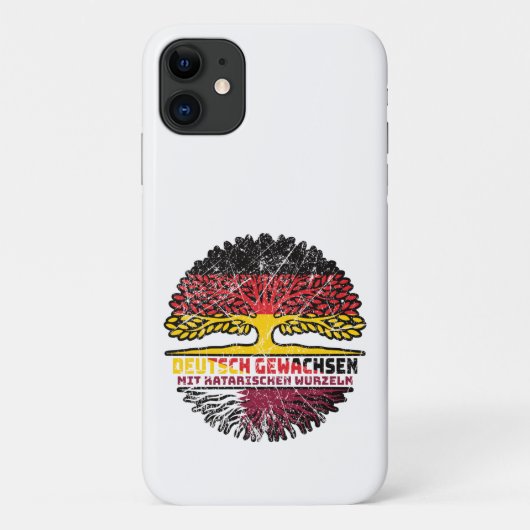Katar Katarisch Deutsch Deutschland Baum Wurzel Case-Mate iPhoneケース (裏面)
