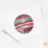 Katar Katarisch Österreichisch Baum ラウンドシール (封筒)