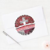 Katar Katarisch Schweizer Schweiz Baum Wurzel ラウンドシール (封筒)