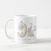 Kateの手紙Kの一流の意味モノグラムのマグ コーヒーマグカップ (左)