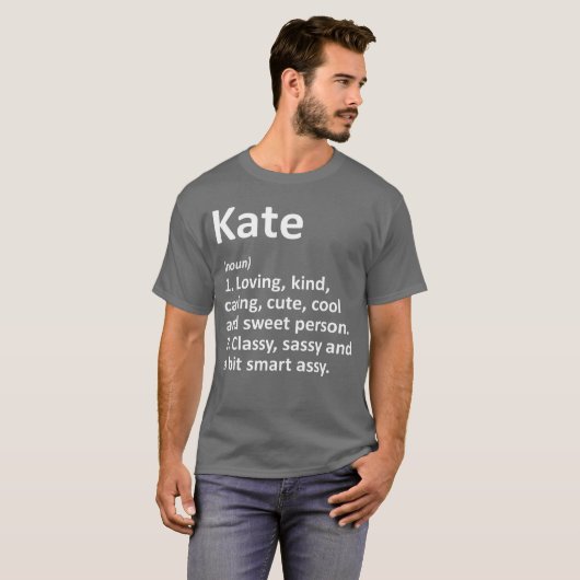 KATE Definition Personalized Name Funny Birthday G Tシャツ (正面フル)