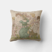 Kate Greenawayによるアンティークバレンタインカード(1880年頃) クッション (裏面)