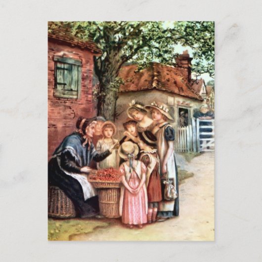 Kate Greenaway:さくらんぼ ポストカード (正面)