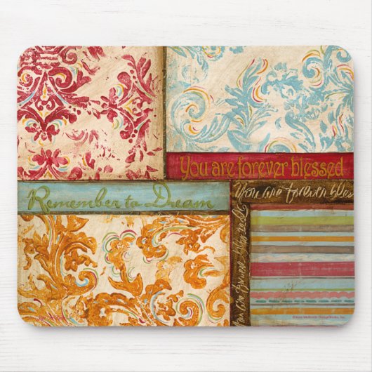 Kate McRostie著作の感動的なコラージュ2 マウスパッド (正面)