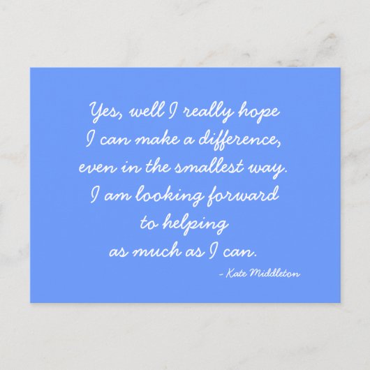 Kate Middletonの見積もりはがき ポストカード (正面)