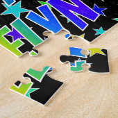 "KATELYN"名、おもしろい"ハッピーバースデー" ジグソーパズル (側面)