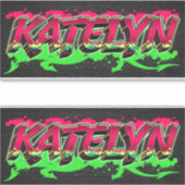 Katelyn Vorname Name Graffiti Aufkleber Sticker シール (正面)