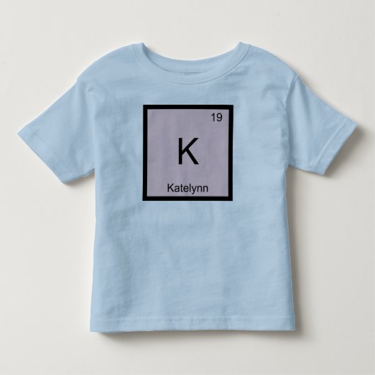 Katelynn 名前 化学 元素 周期表 トドラーTシャツ (正面)