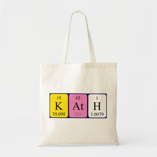 Kathの周期表の名前のトートバック トートバッグ (正面)
