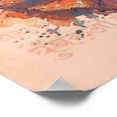 Kathak Expression Ink Watercolor Cultural Art ポスター (角)