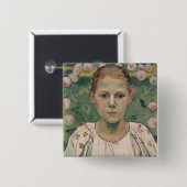 KatheフォンBachのポートレート庭の| 缶バッジ (正面&裏面)