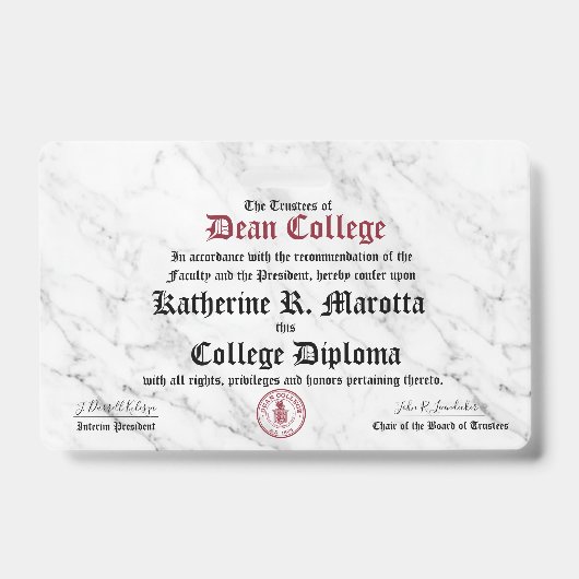 Katherine R. Marotta バッジ (正面)