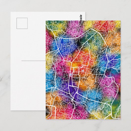 Kathmandu Nepal Map ポストカード (正面/裏面)