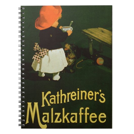 「KathreinerのモルトCoffeeのためのポスター広告 ノートブック (正面)