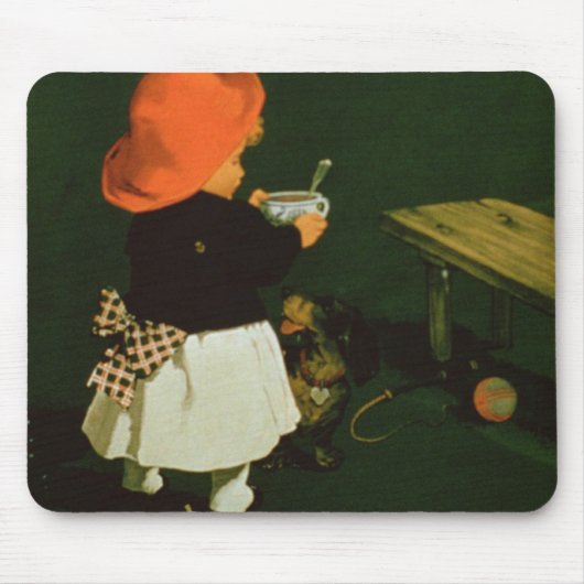 「KathreinerのモルトCoffeeのためのポスター広告 マウスパッド (正面)