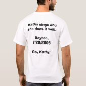 、Kathyは行きます! Tシャツ (裏面)