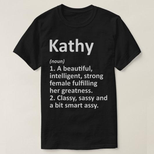 KATHY定義名パーソナライズされたクリスマスおもしろい Tシャツ (デザイン正面)