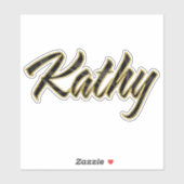 Kathy black gold Lettering Aufkleber Sticker シール (シート)