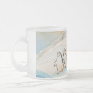 Kathy Faggellaのペンギンの散歩 フロストグラスマグカップ