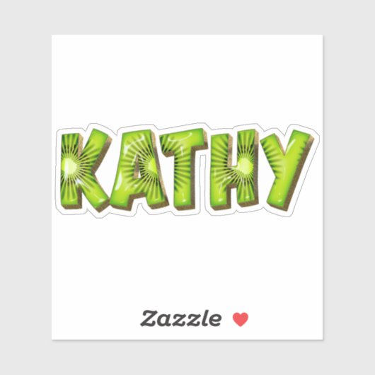 Kathy Name Kiwi Design Aufkleber Sticker シール (シート)