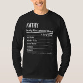 Kathy  Nutritional Facts Serving Size Calories Tシャツ (正面)