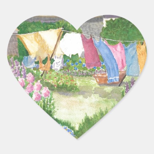 Kathy'sランドリーon Monhegan Is Meハートシール ハートシール (正面)