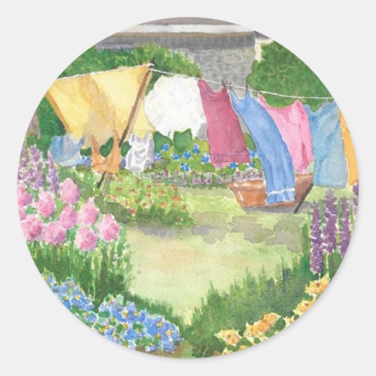 Kathy'sランドリーon Monhegan Is Me Round Sticker ラウンドシール (正面)