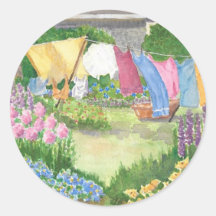 Kathy'sランドリーon Monhegan Is Me Round Sticker