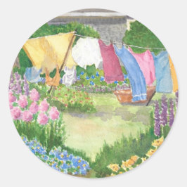 Kathy'sランドリーon Monhegan Is Me Round Sticker ラウンドシール