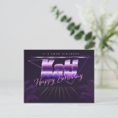 Kati Name Vorname lila Postkarte Geburtstag ポストカード (スタンド正面)