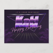 Kati Name Vorname lila Postkarte Geburtstag ポストカード (正面)