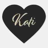 Kati white gold Handwriting Aufkleber Herz ハートシール (正面)