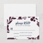 KatieのためのRSVPカード 出欠カード (正面/裏面)