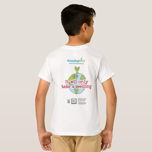 Katieの"空腹な子供無し"のワイシャツ Tシャツ (裏面フル)