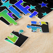 「KATIE」名、おもしろい「ハッピーバースデー」 ジグソーパズル (側面)