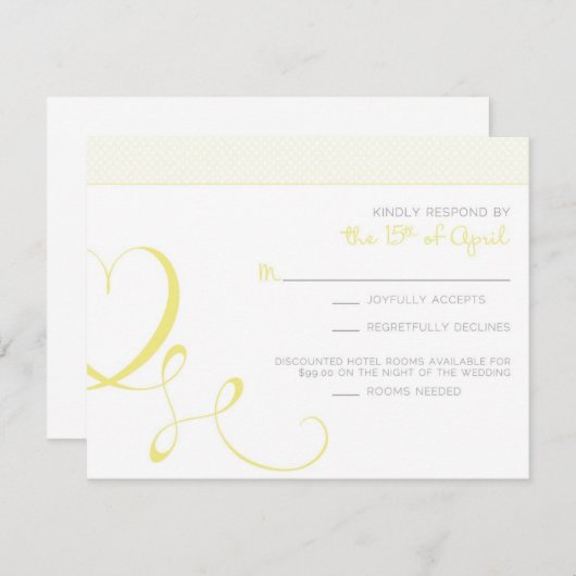 Katie Cの応答 出欠カード (正面/裏面)